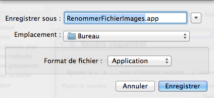 Enregistrement Automator